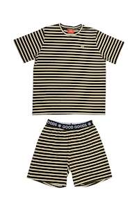 Infant clothing: GOOD GOODS - WOLFIE PJS KHAKI STRIPE