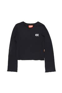 GOOD GOODS - ZOZO TOP GG EMBROIDERY BLACK