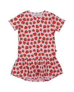 Infant clothing: KISSED BY RADICOOL - STRAWBERRY CRUSH FRILL DRESS