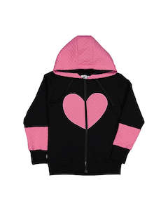 Kissed By Radicool - Quilted Heart Zip Hood