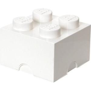 LEGO STORAGE BRICK 4 KNOBS - WHITE