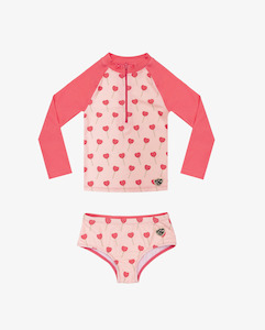 The Girl Club - Lollipop Longsleeve Rash Shirt Set