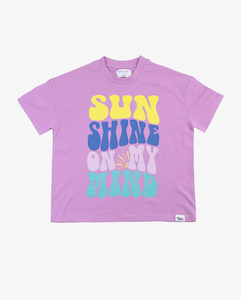 Infant clothing: THE GIRL CLUB - LILAC SUNSHINE RELAXED TEE