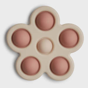 Infant clothing: MUSHIE - FLOWER PRESS TOY ROSE/BLUSH