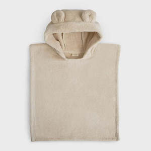 Infant clothing: MUSHIE - PONCHO TOWEL BEAR FOG