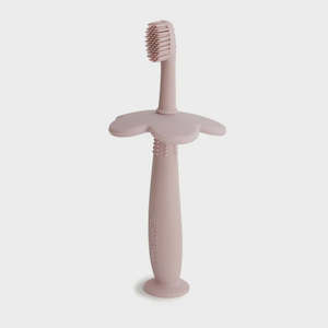 MUSHIE SILICONE FLOWER TRAINING TOOTHBRUSH - BLUSH