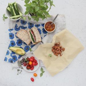 NIL ORGANIC VEGAN FOOD WRAP - BLUE FORGET ME KNOT