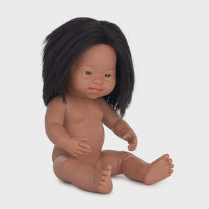 Infant clothing: MINILAND DOLL  38cm -  Latino Girl With Down Syndrome (undressed)