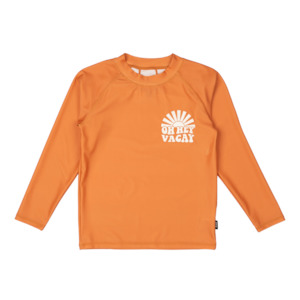 Infant clothing: ROCK YOUR KID Oh Hey Vacay Rashie - Orange