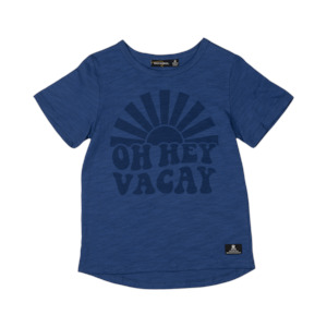 ROCK YOUR KID Oh Hey Vacay T-Shirt - Blue