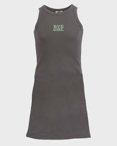 Eve Girl - Aths Rib Dress Charcoal