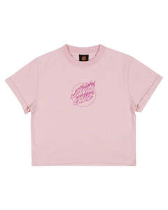 Santa Cruz - Flame Dot Mono Front Tee Pink