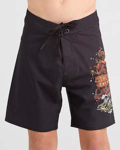 The Mad Hueys - The Kraken Captian Boardshort Black