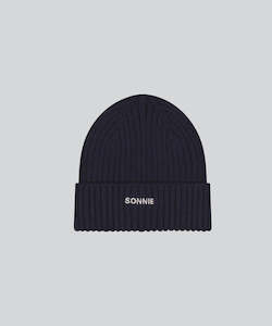 SONNIE - COTTON KNIT BEANIE NAVY