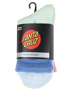 Infant clothing: SANTA CRUZ - OPUS DOT MID SOCK 2PACK BLUE TIE-DYE/PINK