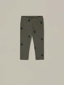 Infant clothing: ORGANIC ZOO - OLIVE DOT LEGGINGS