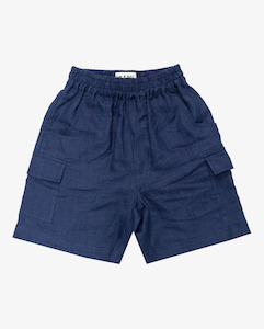 Band Of Boys - Navy Linen Cargo Shorts