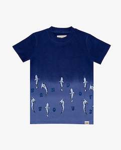 Infant clothing: BAND OF BOYS - BOB BLUE DIP-DYE SHARK TEE