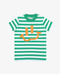 Band Of Boys - Green Striped Smile Tee