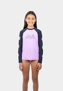 SANTA CRUZ  Rash Shirt - Strip Bloom - Pale Pink