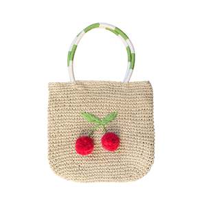 Acorn - Cherry Pom Pom Crochet Bag