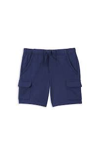 MILKY - FLEECE CARGO SHORT NAVY