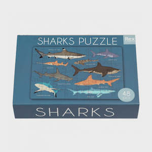 Infant clothing: REX LONDON - SHARKS MATCHBOX PUZZLE