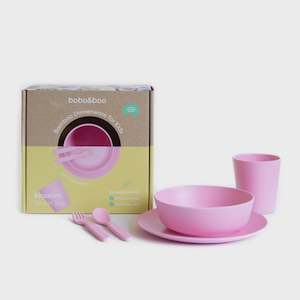 BOBO AND BOO - BAMBOO DINNERWARE 5PC DINNER SET - ASSORTED