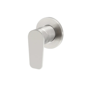 Bathroom and toilet fitting: Meir Round Paddle Wall Mixer | Brushed Nickel