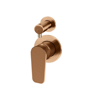 Bathroom and toilet fitting: Meir Round Paddle Diverter Mixer | Lustre Bronze