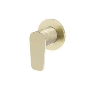 Bathroom and toilet fitting: Meir Round Paddle Wall Mixer | Tiger Bronze