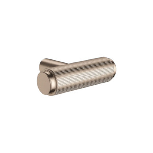 Meir Öppen T-pull Linear Knurled Cabinet Handle | Champagne