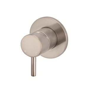 Meir Round Wall Mixer with Short Pin Lever | Champagne