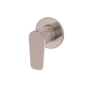 Bathroom and toilet fitting: Meir Round Paddle Wall Mixer | Champagne