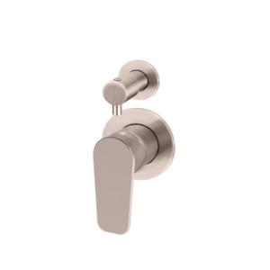 Bathroom and toilet fitting: Meir Round Paddle Diverter Mixer | Champagne