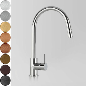 Astra Walker Icon Gooseneck Sink Mixer with Dual Function Pull Out Spray