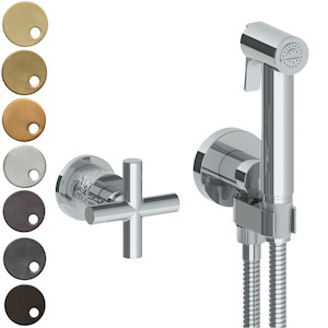 Bathroom and toilet fitting: The Watermark Collection | Sense Handheld Bidet Sprayer Set with Mixer | Cross Handle