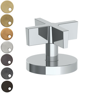 Bathroom and toilet fitting: The Watermark Collection London Hob Mounted Mixer Clockwise Opening | Cross Handle