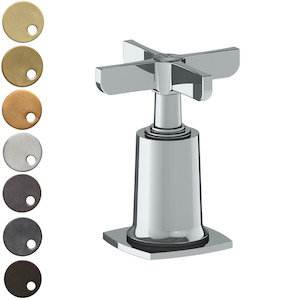 Bathroom and toilet fitting: The Watermark Collection Highline Hob Mounted Mixer Clockwise Opening | Cross Handle