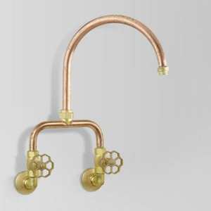 Astra Walker Eden Wall Mounted Sink Set | Brass Handle