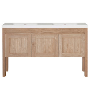 Loughlin Furniture | Freo Square Freestanding Timber Vanity | Integrated Top | Shaker Doors