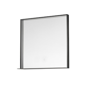 Frame 800 LED Mirror with Shelf | Black