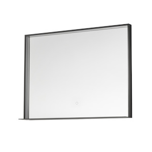 Frame 1000 LED Mirror with Shelf | Black