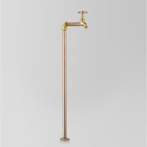 Astra Walker Eden Floor Mounted Pillar Tap | Brass Handle