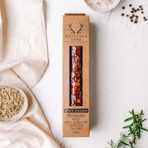 Products: Dry Aged Wild Venison Salami - Long Box