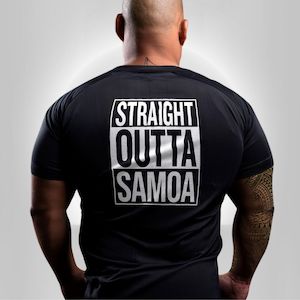 Back Print Tee - Straight Outta Samoa - AU