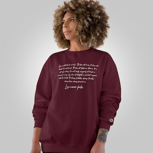 Champion Unisex Sweatshirt - Love Never Fails - Valentine's Edition - AU/NZ/USA