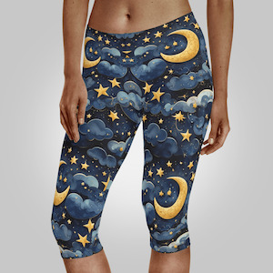 Women's Capri Leggings - Celestial - AU/NZ/USA