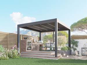 TLP Elite Free Standing 4mx3mx2.7m Manual Crank Louvre Pergola