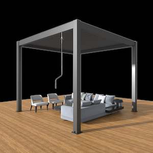 Furniture: TLP "Best Value" 3mx3mx2.5m Louvre Pergola - Free Standing Manual Crank - In stock now